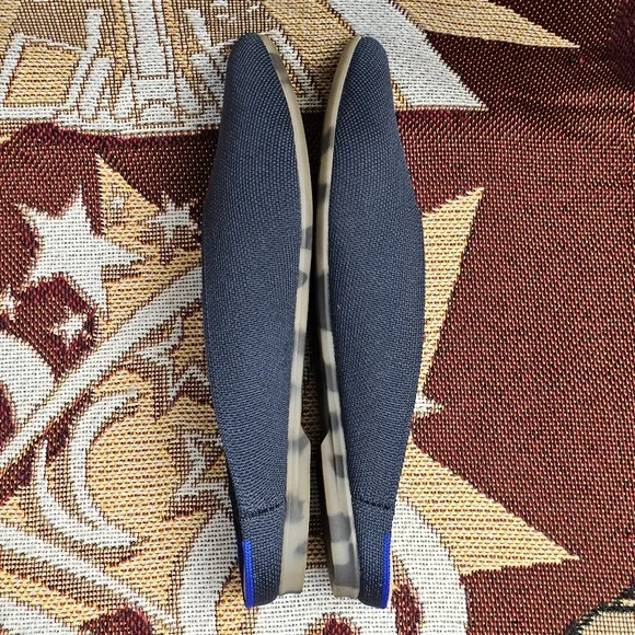 Rothy's Almond Toe Demi Flats Mules Navy Women's Size 7 Shoes Loafers Rothys - Picture 10 of 13